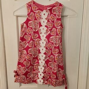 Lilly Pulitzer Girls Box of Chocolate shift dress with flowers size 7